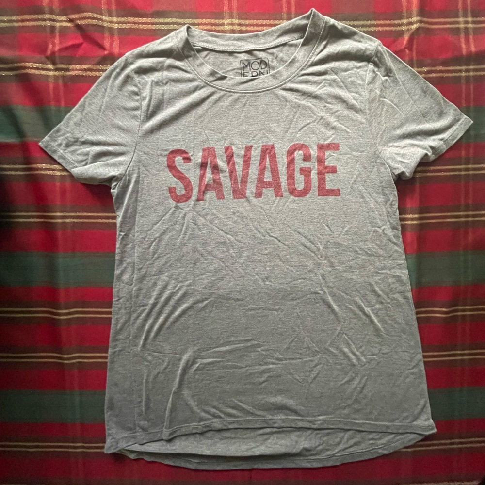 🥰Gray Savage T-Shirt M